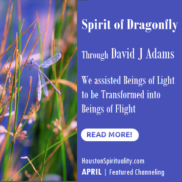 Spirit of Dragonfly channeled by David J Adams. April HSM