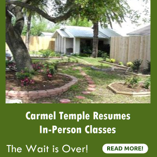 Carmel Temple Monthly Classes resume