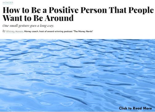 How to be positive
