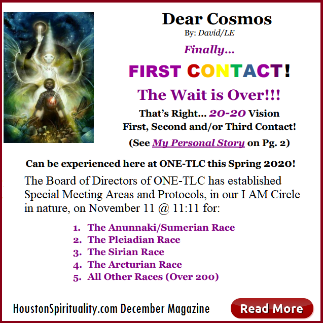 HSM Dec. Dear Cosmos - First Contact. David LE