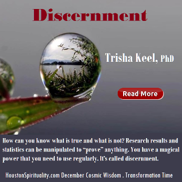 Discernment by Trisha Keel. Dec Cosmic Wisdom. HSM Transformation Time