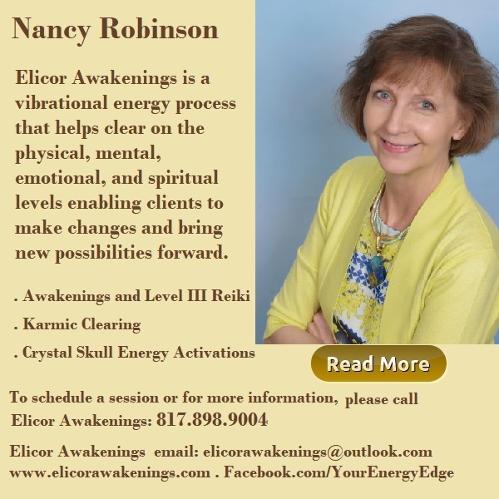 Nancy Robinson . Elicor Awakenings. healing modalities