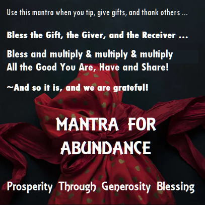 Prosperity through Generosity Blessing Mantra