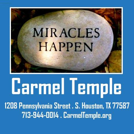 carmel temple calendar of events and speakers.