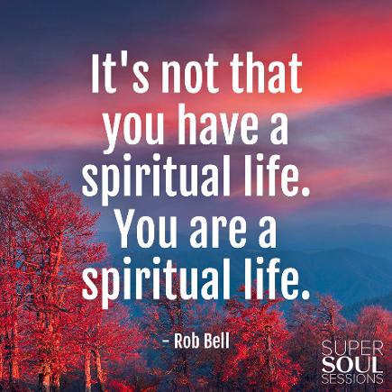 It's not that you have a spiritual life. You are a spiritual life.